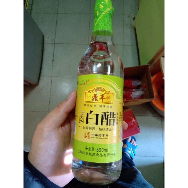 上海鼎丰白醋500ml瓶装晶莹剔透增香提味
