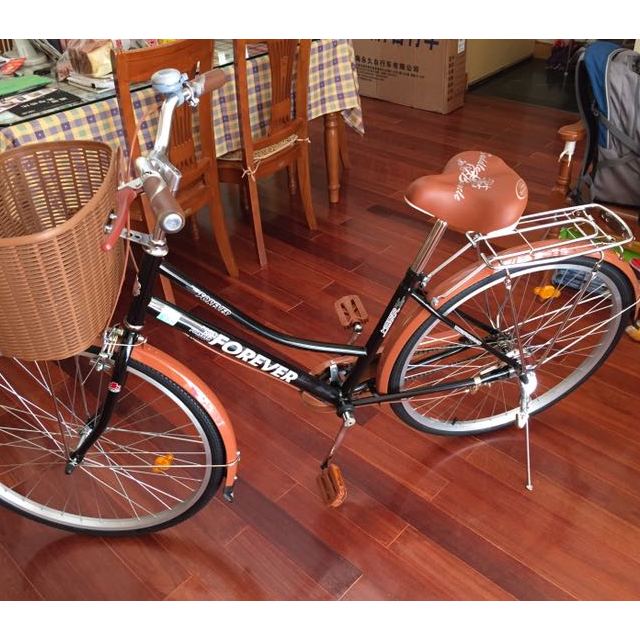 上海永久自行车24寸 26寸淑女款式轻便复古文艺田园通勤车休闲健身 26