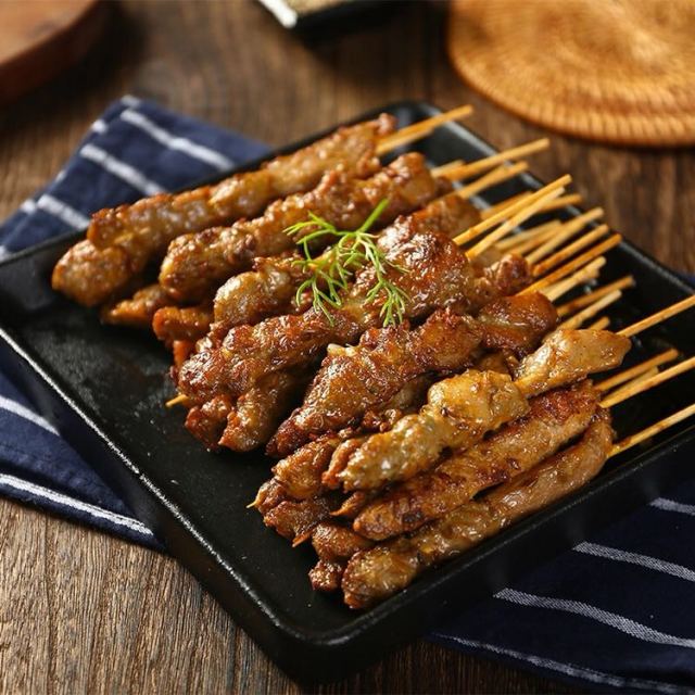 蒙都内蒙古香辣牛肉串150g约10串1袋装清真家庭肉串生鲜牛肉