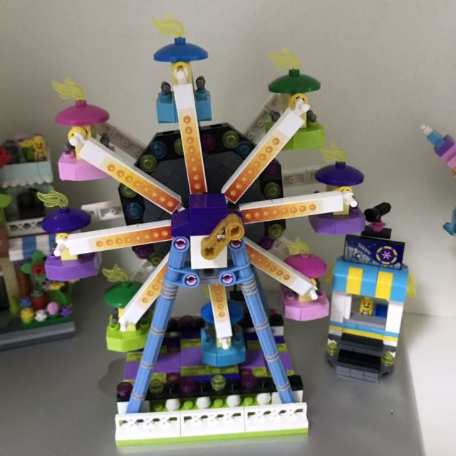 节礼物小颗粒拼插积木迷你街景钻石积木拼装玩具模型1718摩天轮609pc