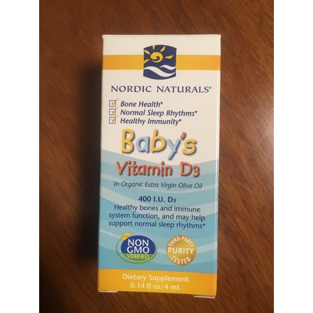 挪威小鱼nordicnaturals进口婴幼儿儿童维生素d3滴剂4ml瓶装15天以上