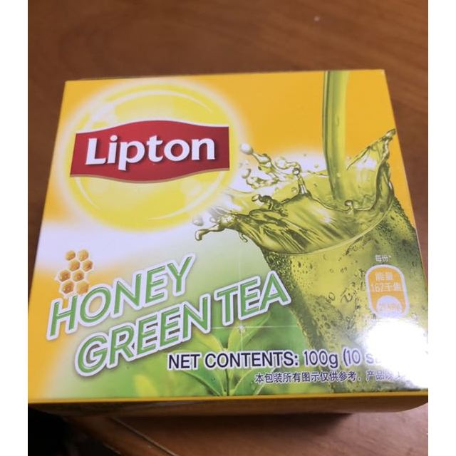 立顿lipton绿茶茶粉茶叶蜂蜜绿茶10包100g袋装绿茶粉办公室休闲下午茶
