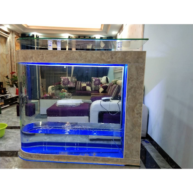 支持配送到家安装嘉洋大中型子鱼缸水族箱客厅生态玻璃鱼缸12米底部