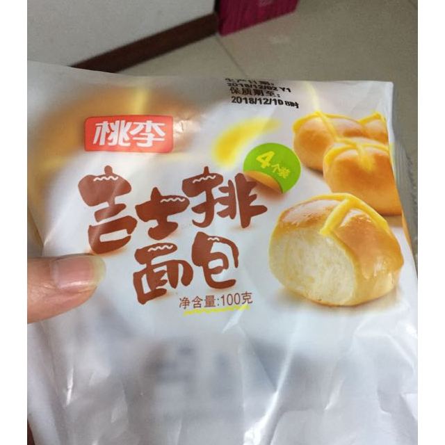 桃李黄金吉士排筒装100g烘焙类美味的面包,很柔软,-苏宁易购