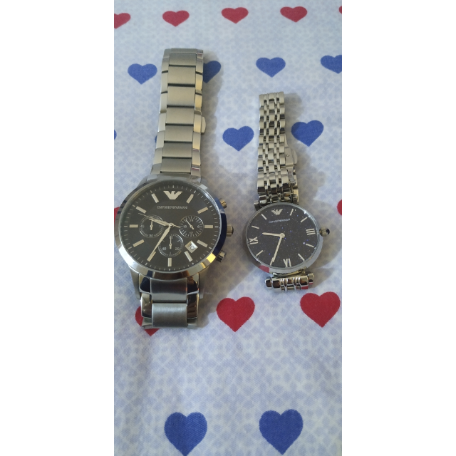 阿玛尼(emporio armani)ar2434 石英表 男士 钢表带商务休闲男士腕表