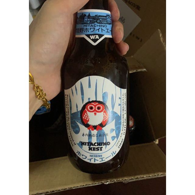 日本啤酒 精酿啤酒(hitachino nest)常陆野猫头鹰白啤酒 330ml*6瓶