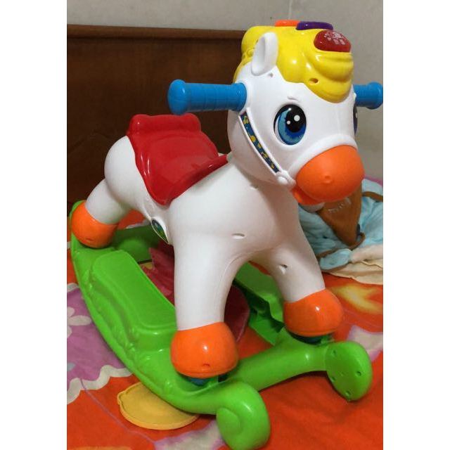 汇乐玩具(huile toys)快乐摇马 987 儿童音乐小木马摇摇马/滑行车摇摇