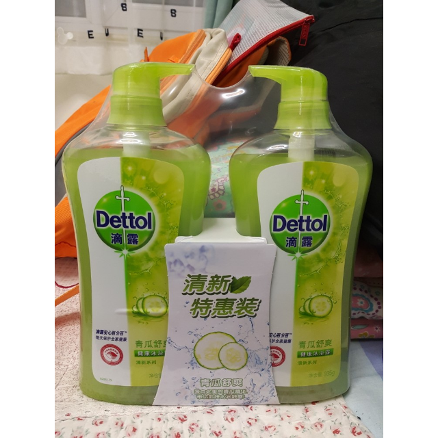 滴露dettol青瓜舒爽沐浴露935克935克持久留香家庭装男女学生通用量贩