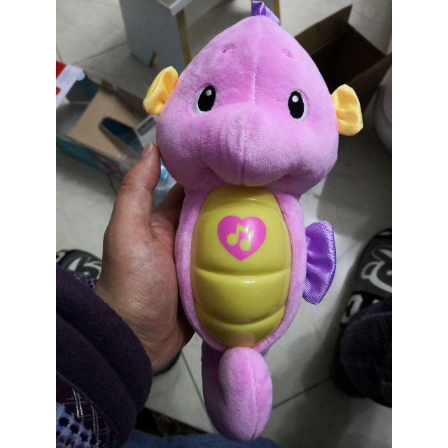 fisherprice费雪声光安抚海马粉色06个月毛绒公仔婴幼儿童宝宝玩具