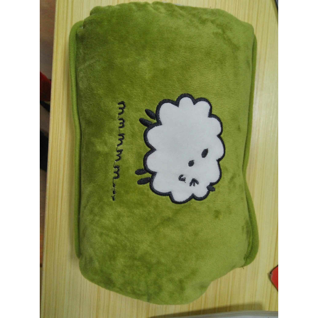 防爆热水袋绿色云朵充电式暖手宝暖宝宝毛绒萌萌可爱韩版电暖宝暖水袋