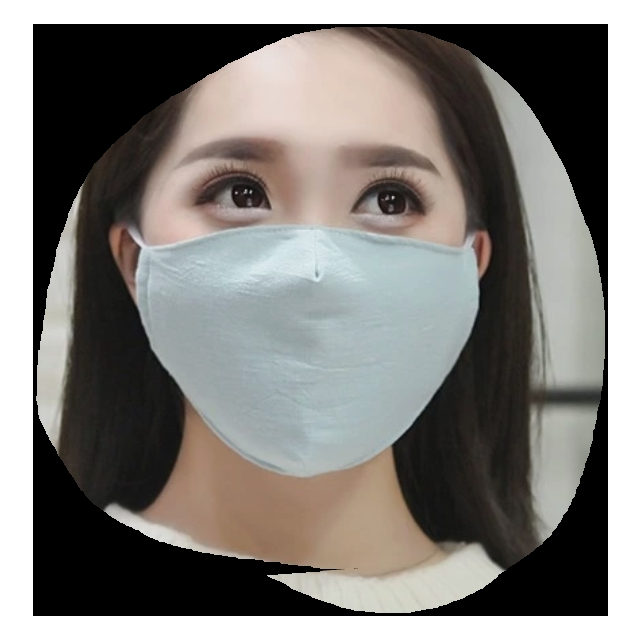 防晒口罩纯色男女春秋冬季骑行防尘防护棉麻立体口罩高清大图|实物图