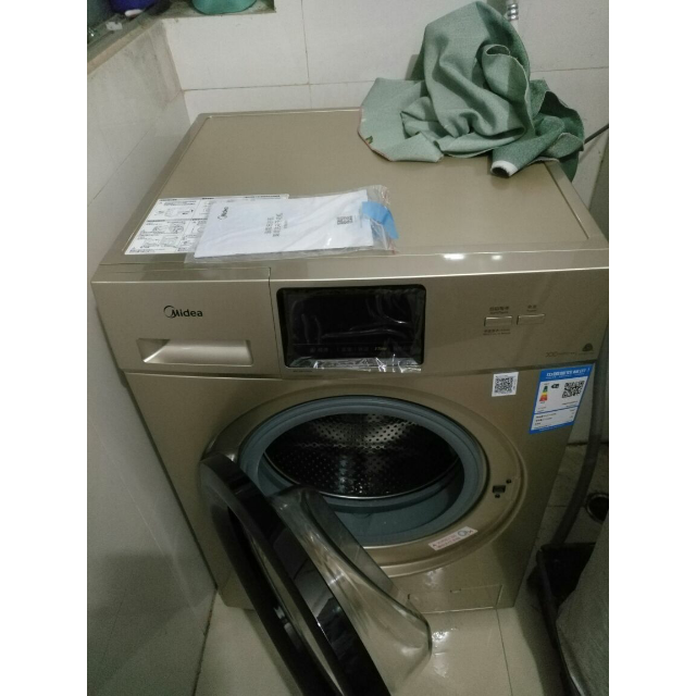 美的(midea)mg100v31dg5 10公斤全自动变频滚筒洗脱一体洗衣机 bldc