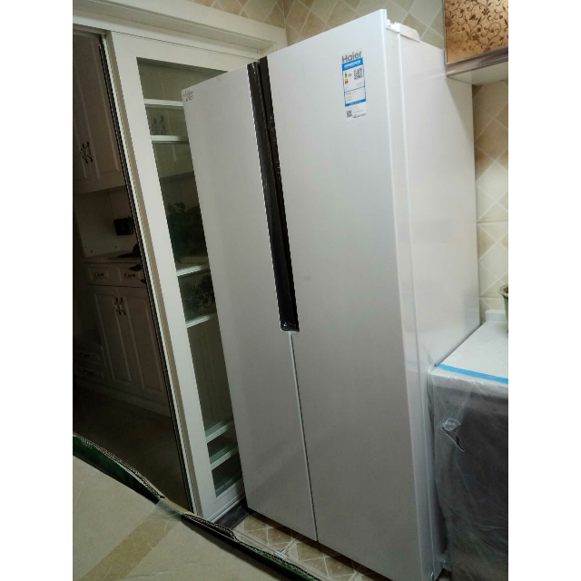 海尔haierbcd452wdpf452升对开门冰箱风冷无霜纤薄机身厨装一体家用电