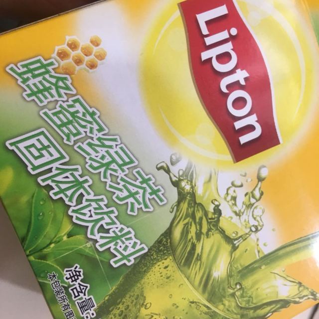 立顿lipton绿茶茶粉茶叶蜂蜜绿茶10包100g袋装绿茶粉办公室休闲下午茶