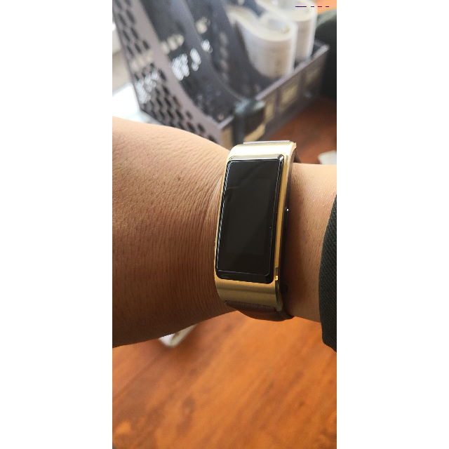 b5运动手环智能手环蓝牙耳机心率检测彩屏触控压力监测商务版摩卡棕