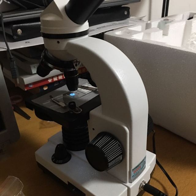 萨伽专业儿童学生科学实验玩具套装高倍高清检测生物显微镜1600倍