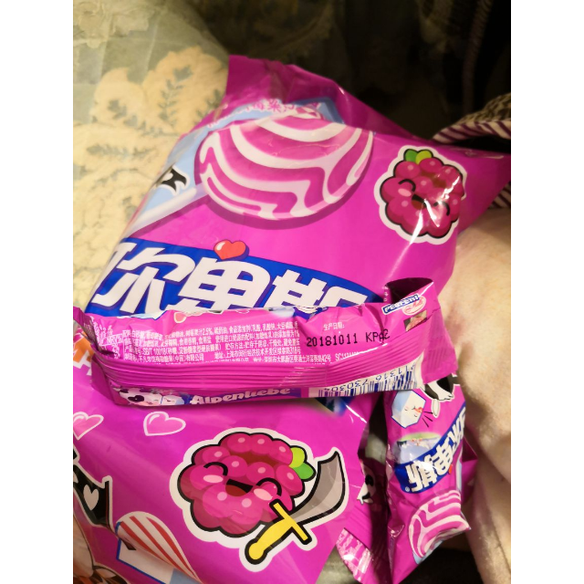 阿尔卑斯alpenliebe棒棒糖树莓味200g20整袋装量贩装
