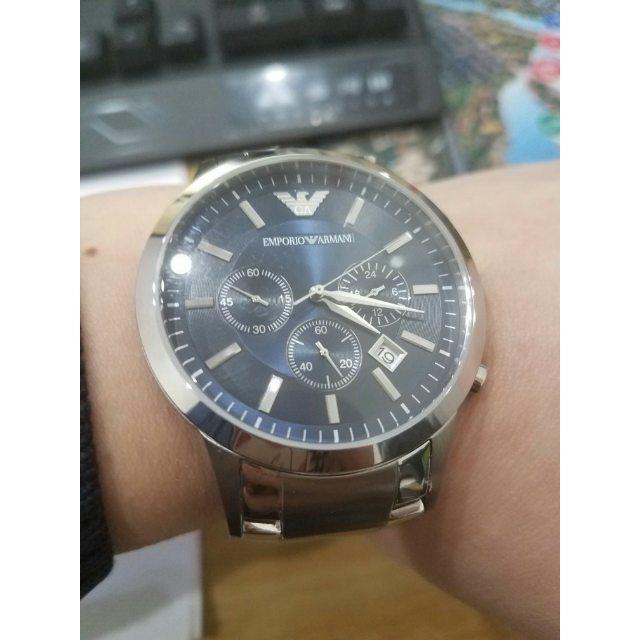 阿玛尼(emporio armani)ar2448 石英表 男士 不锈钢表带商务时尚男士