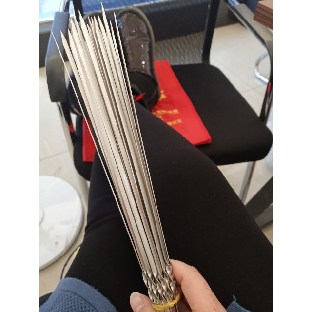 蝶烤香33cm 30支散装 无磁扁烤签肉串签子串肉针烧烤针烤肉针雨蝶烧烤