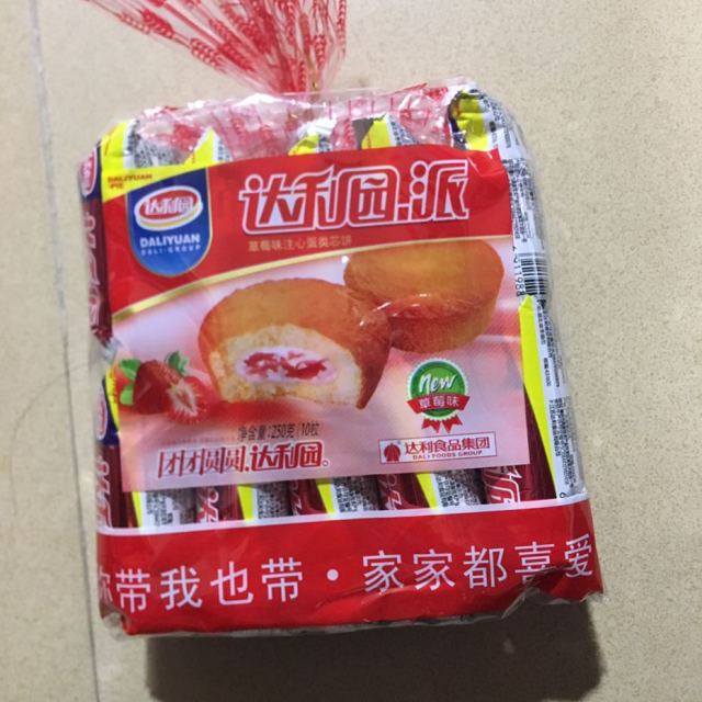 达利园注心蛋黄派草莓味250g袋