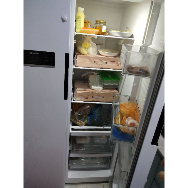 西门子siemensbcd610wka92nv02ti610升对开门冰箱变频风冷无霜白色