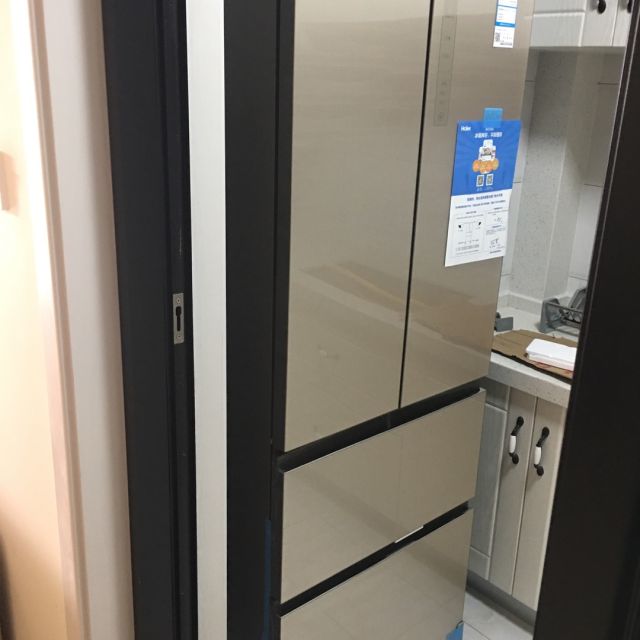 海尔haierbcd331wdgq331升法式多门冰箱一级能效彩晶玻璃面板风冷无霜