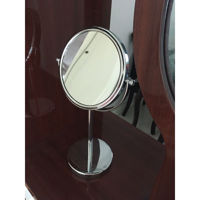 珠宝店两面镜子台式8寸化妆镜正反面家用浴室镜试戴超大个性桌上_3 6