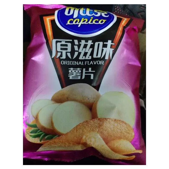 可比克膨化食品原味薯片60g休闲零食