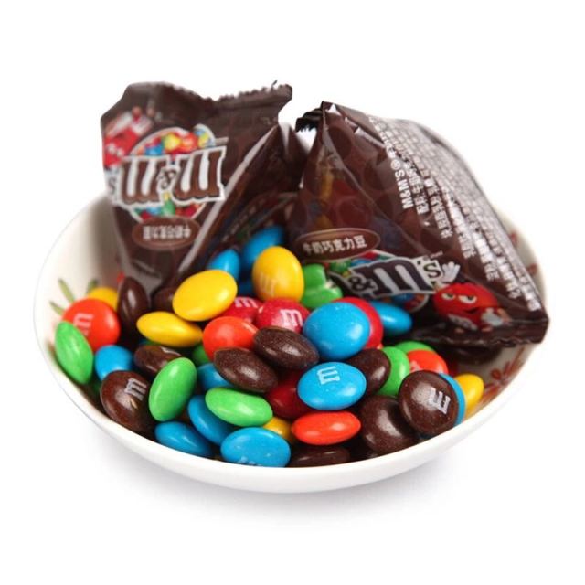 德芙mms妙趣畅享牛奶巧克力豆碗装270g
