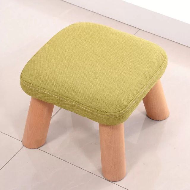 欣颖家居小凳子圆凳实木时尚方凳布艺沙发凳子家用茶几凳成人矮凳小