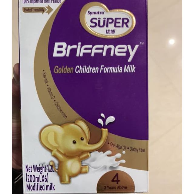 圣元(synutra)优博 布瑞弗尼 4段 (金装)儿童配方牛奶 200ml*6 轻享装
