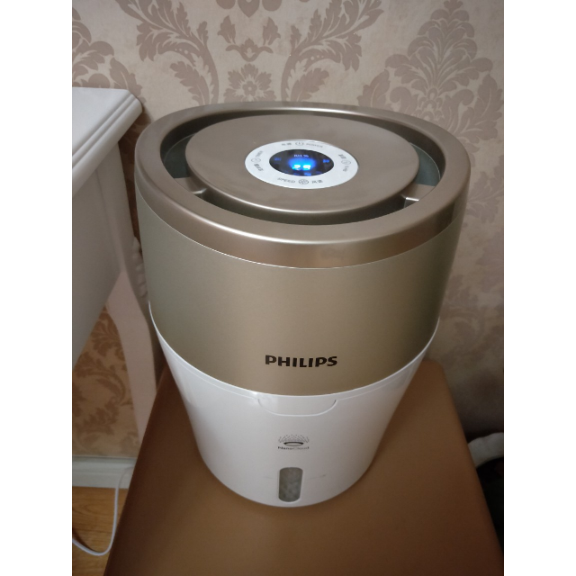 飞利浦philips空气加湿器hu4803家用卧室办公室无雾迷你加湿器牡蛎金