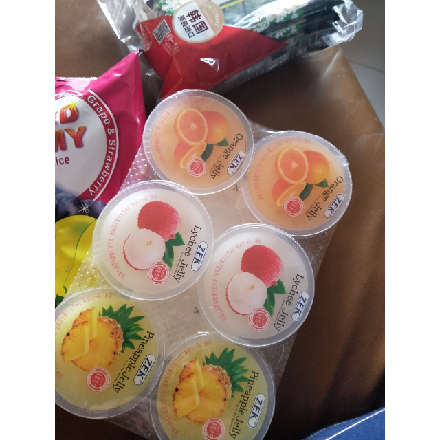 zek三合一水果味果冻510g(凤梨味,荔枝味,香橙味)韩国进口休闲食品