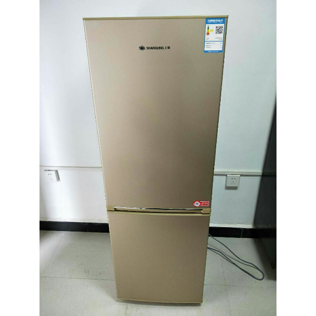 上菱shanglingbcd183d金183升双门冰箱小型家用优质压缩机静音节能小