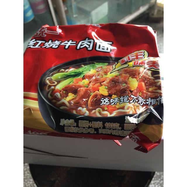 统一(gs) 红烧牛肉面(红烧味)方便面 煮面 103g*24袋装高清大图|实物