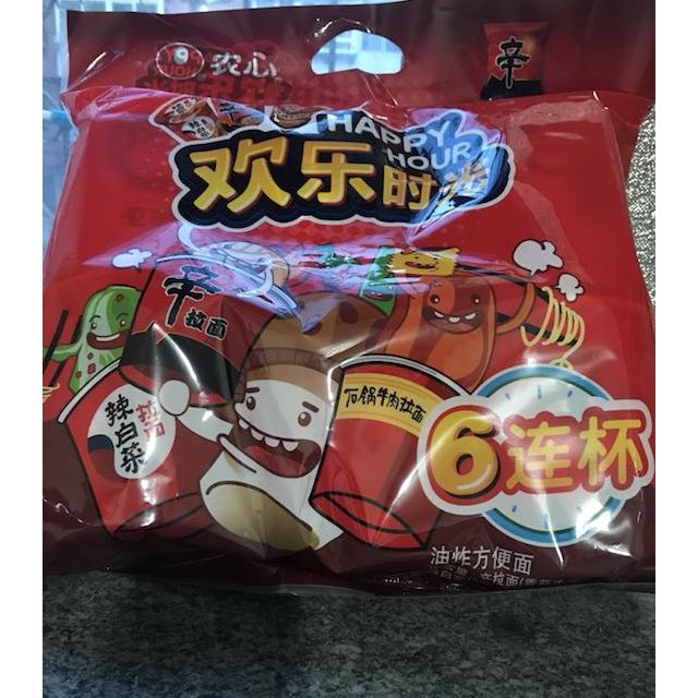 农心方便面欢乐时光happyhour6连杯410g