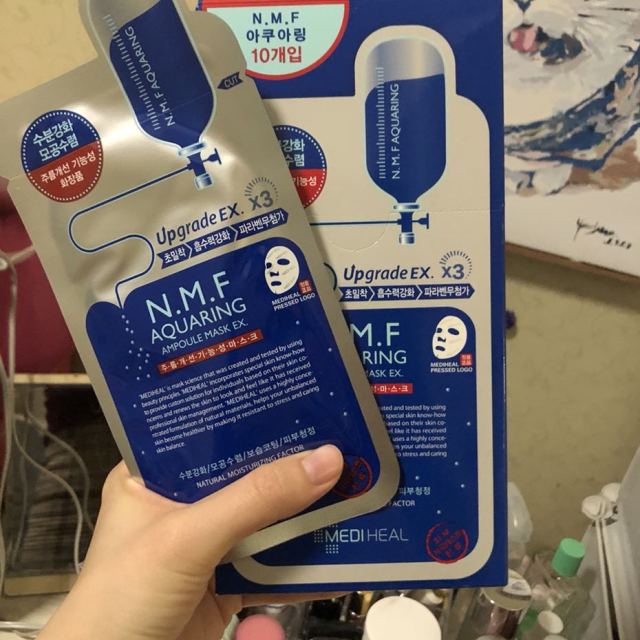 美迪惠尔mediheal水润补水保湿面膜27mlx10片经典水库澎湃水润补水星