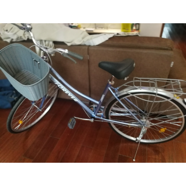 永久24寸/26寸通勤自行车单速铝合金车架轻便城市时尚休闲单车普通