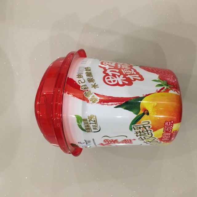 伊利大果粒风味发酵乳黄桃草莓酸奶260g盒