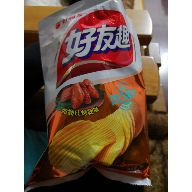 好丽友(orion) 薯片 好友趣 加勒比烤翅味(75g 15g)/袋(休闲零食) 新