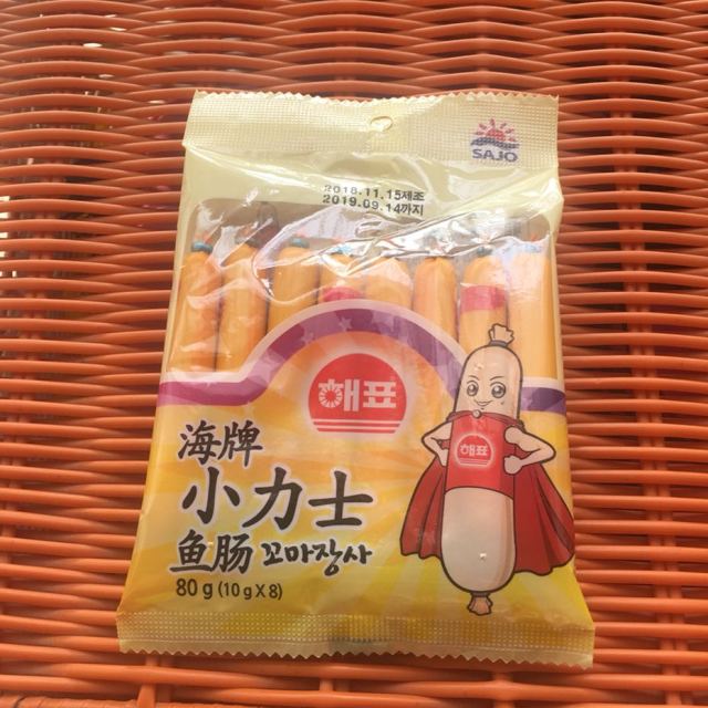 韩国进口 海牌(haepyo)小力士鱼肠80g 海味即食 早餐休闲旅行聚餐零食