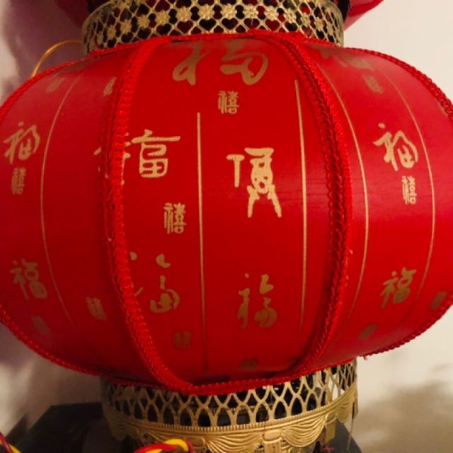 法耐(fanai)中式仿古羊皮灯笼挂饰阳台户外广告防水大红宫灯吊灯笼单