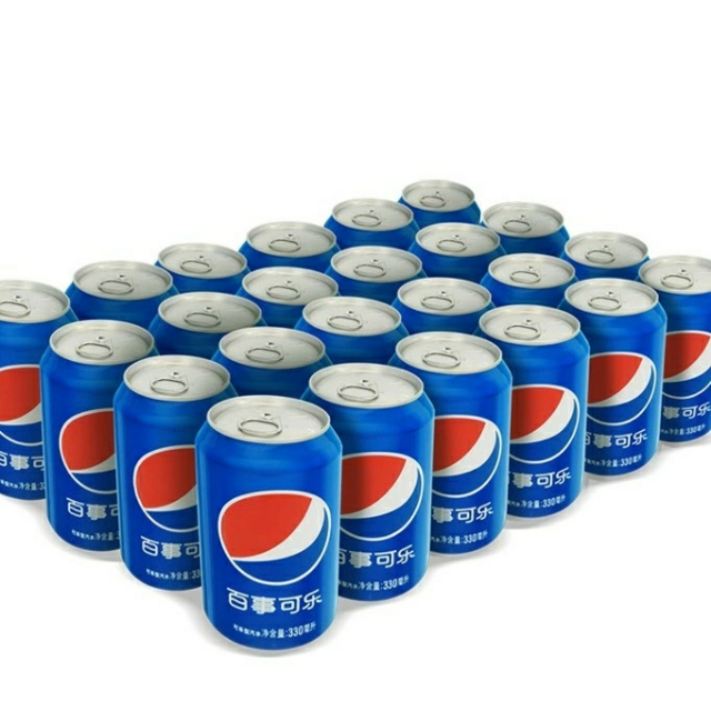 百事可乐 碳酸饮料 可乐型汽水 330ml*24听 整箱(新老包装,纸箱/塑包