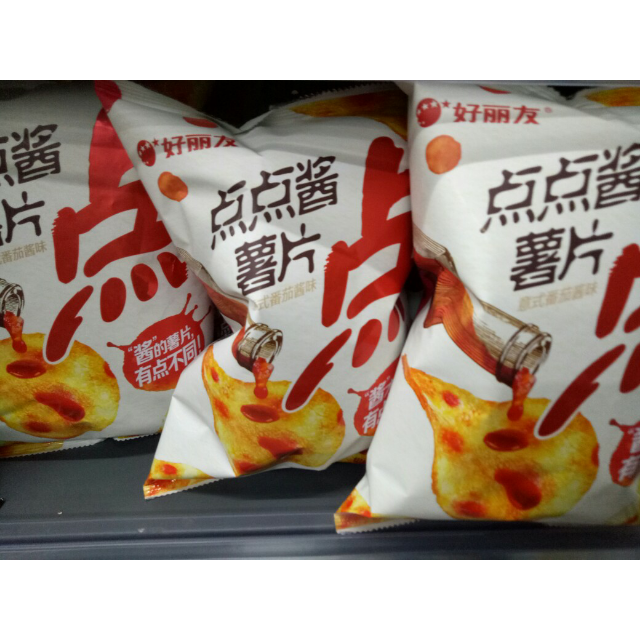 好丽友(orion) 薯片 点点酱薯片(意式番茄酱味)70g/袋 (新品尝鲜)休闲