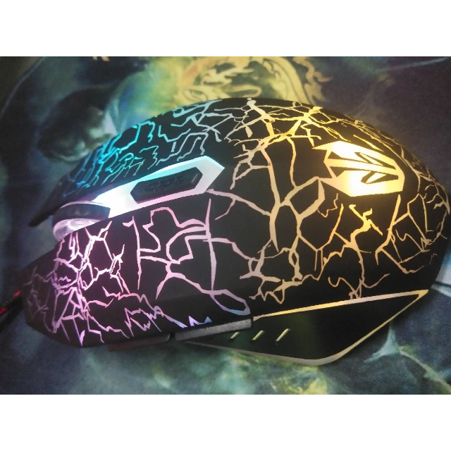 前行者v3裂纹牧马人风格鼠标 usb有线鼠标守望先锋lolcf专业电竞游戏