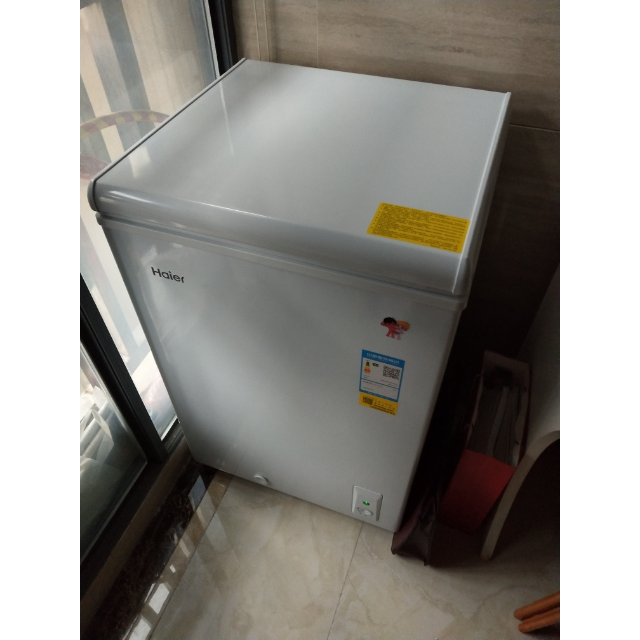 海尔haier冰柜100升卧式冰柜冷藏冷冻转换柜静音迷你顶开门冷柜家用