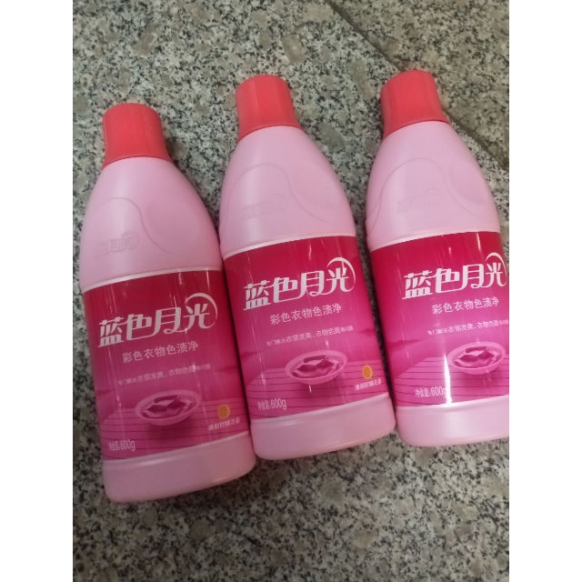 蓝月亮彩漂蓝色月光彩色衣物色渍净600g瓶清新柠檬花香