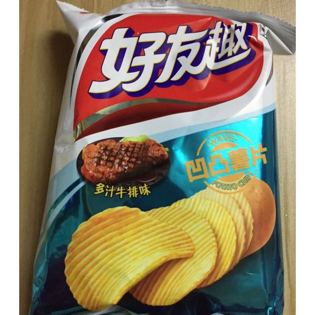 好丽友 好友趣(多汁牛排味)75g薯片赞-苏宁易购