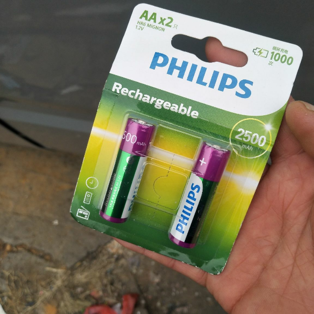 飞利浦(philips) 5号aa充电电池话筒玩具家用常用鼠标汽车遥控器电池