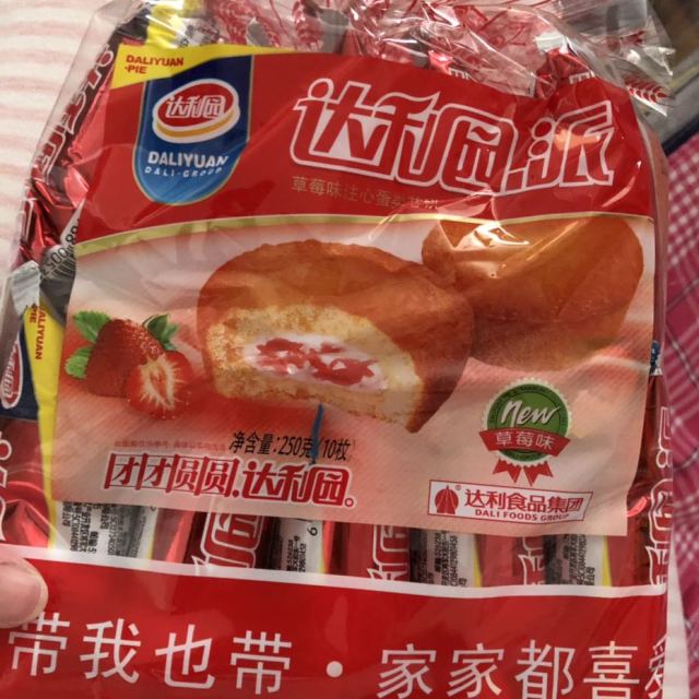 达利园注心蛋黄派草莓味250g袋